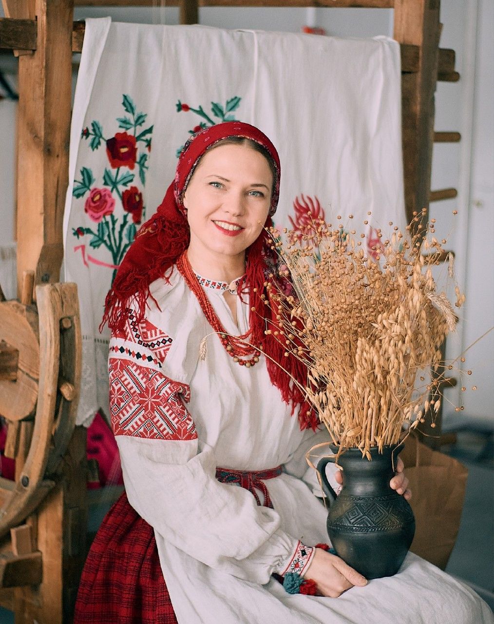 Women in Slavic costumes in Kigali