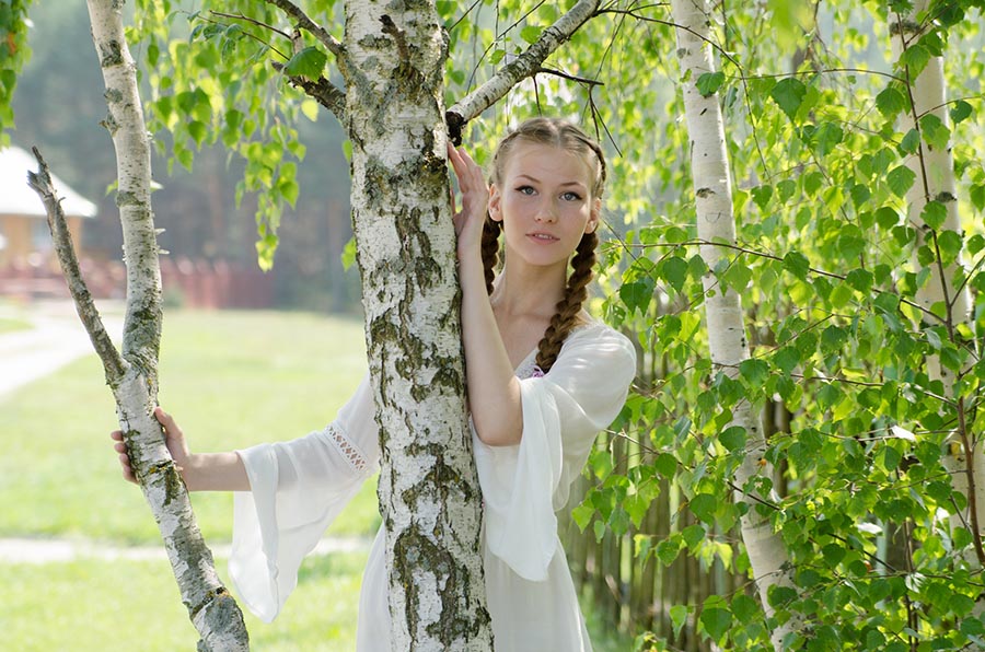 Women in Slavic costumes in Kigali