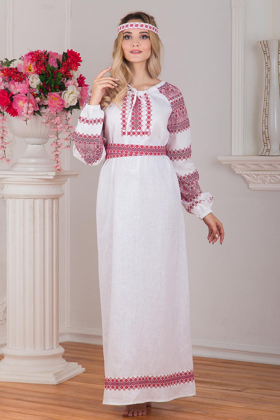 Women in Slavic costumes in Kigali