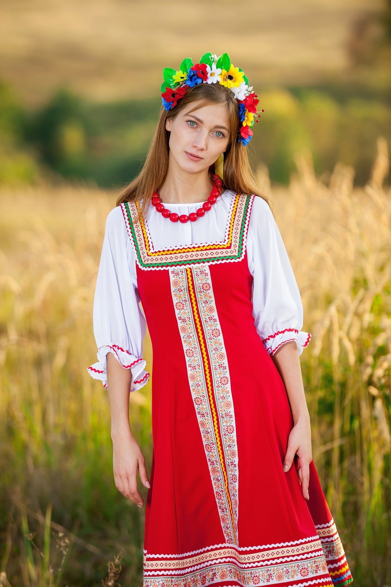 Women in Slavic costumes in Kigali
