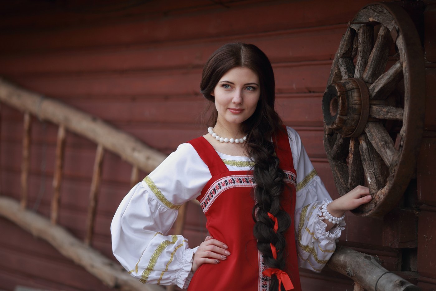 Girls in Slavic costumes in Kigali